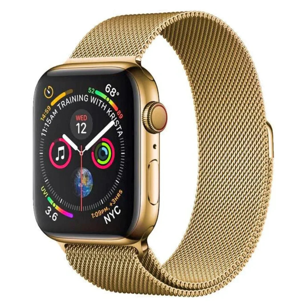 Gold | Milanese Magnetic Loop Strap for Smartwatch | Stainless Steel Band | 42mm / 44mm / 45mm