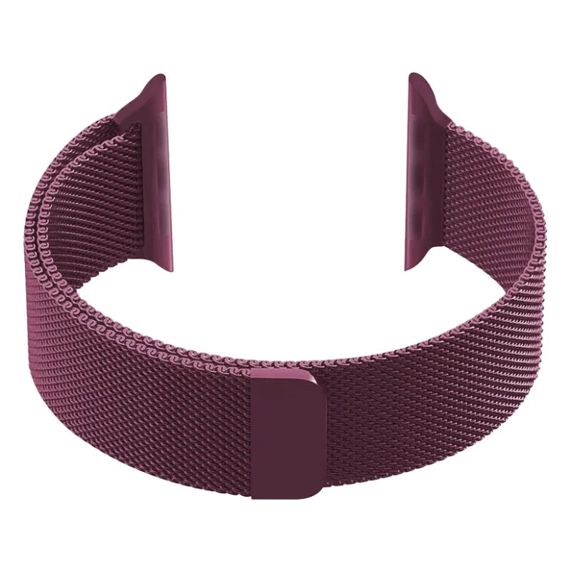 Plum | Milanese Magnetic Loop Strap for Smartwatch | Stainless Steel Band | 42mm / 44mm / 45mm