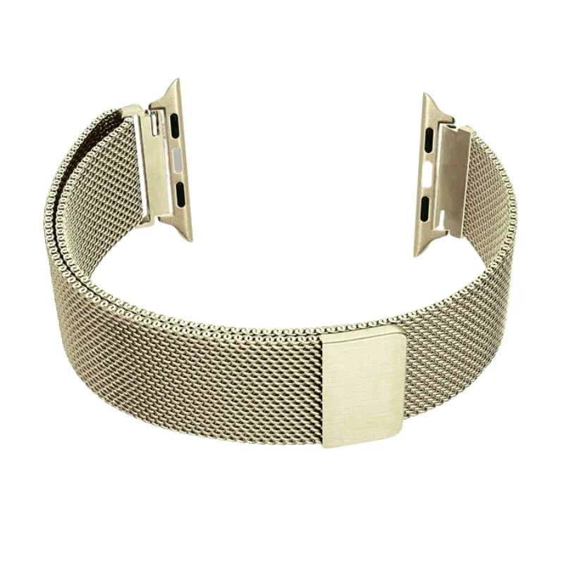 Soft Gold | Milanese Magnetic Loop Strap for Smartwatch | Stainless Steel Band | 42mm / 44mm / 45mm