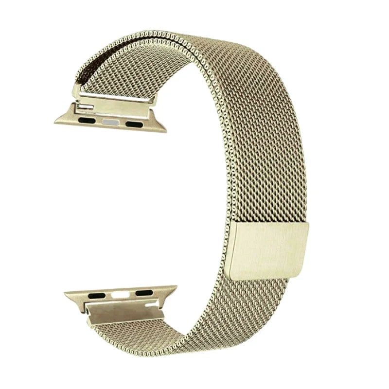 Soft Gold | Milanese Magnetic Loop Strap for Smartwatch | Stainless Steel Band | 42mm / 44mm / 45mm