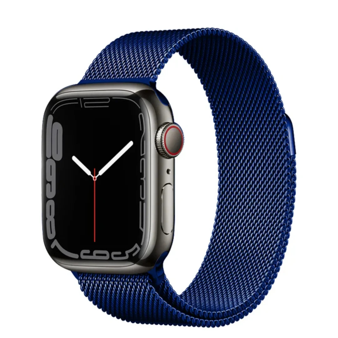 Blue | Milanese Magnetic Loop Strap for Smartwatch | Stainless Steel Band | 42mm / 44mm / 45mm