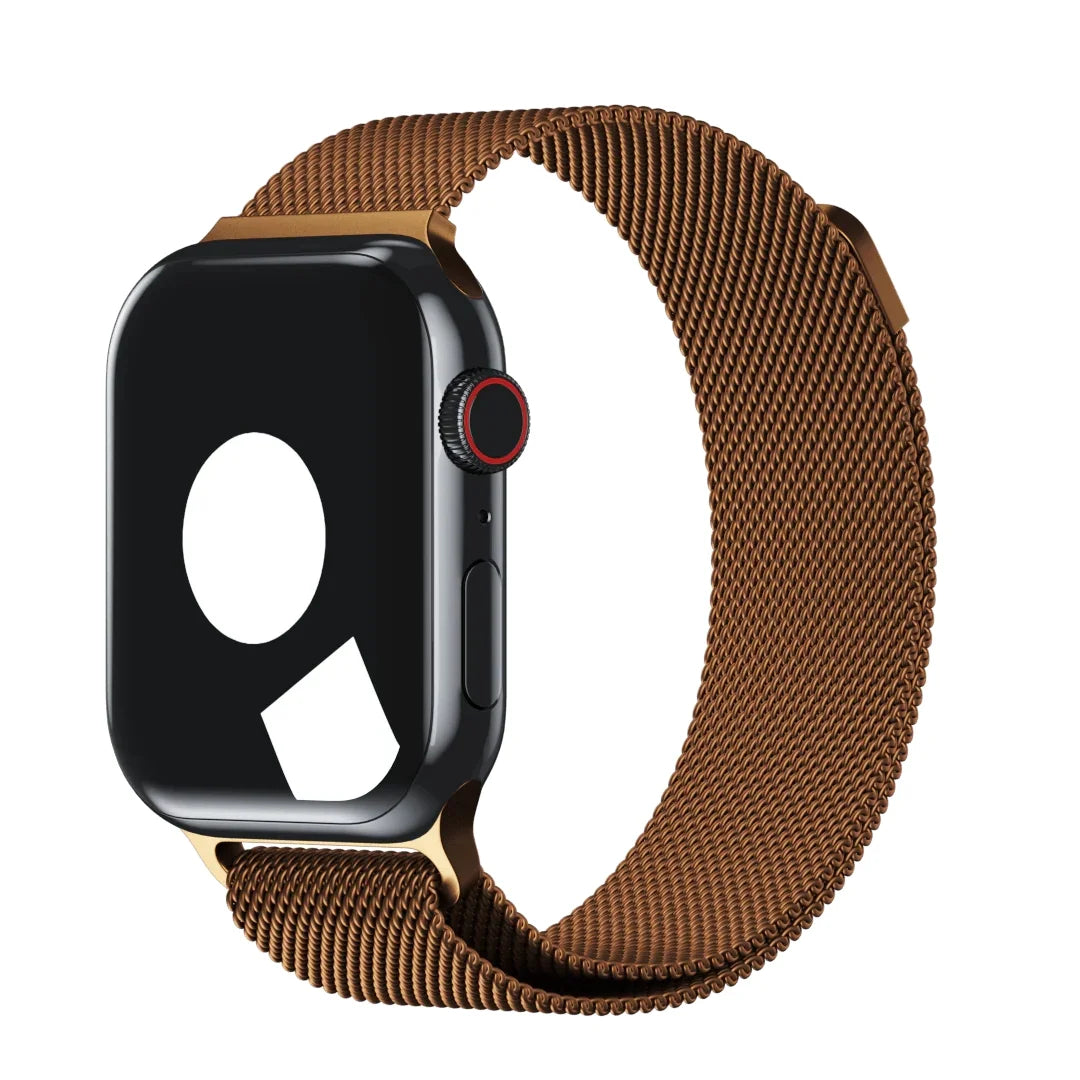 Coffee Color | Milanese Magnetic Loop Strap for Smartwatch | Stainless Steel Band | 42mm / 44mm / 45mm
