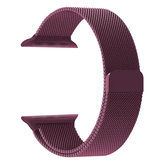 Plum | Milanese Magnetic Loop Strap for Smartwatch | Stainless Steel Band | 42mm / 44mm / 45mm