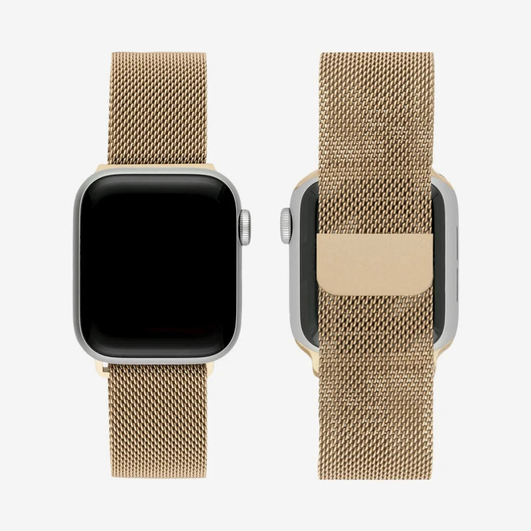 Gold | Milanese Magnetic Loop Strap for Smartwatch | Stainless Steel Band | 42mm / 44mm / 45mm