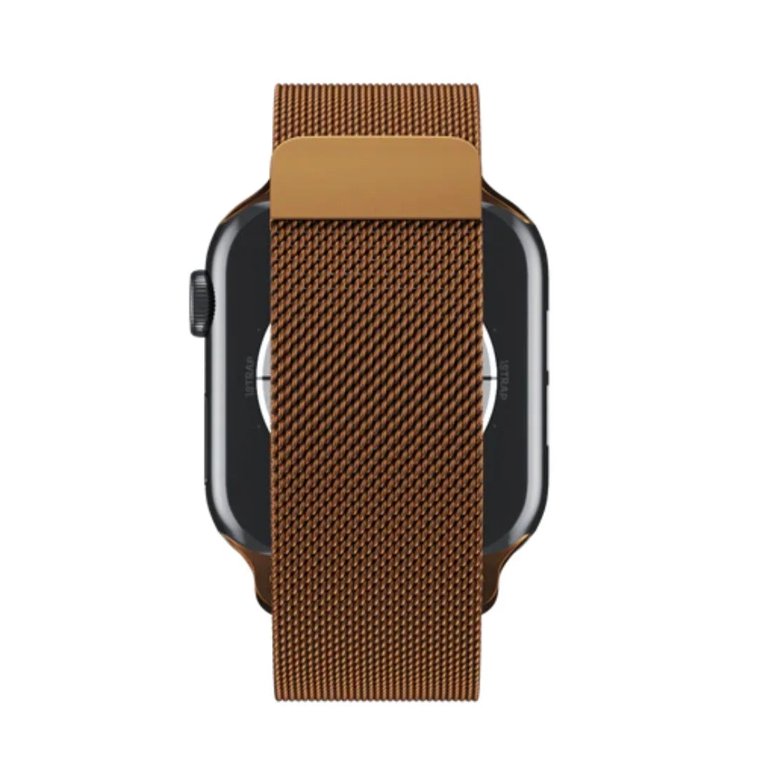 Coffee Color | Milanese Magnetic Loop Strap for Smartwatch | Stainless Steel Band | 42mm / 44mm / 45mm