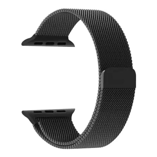 Black | Milanese Magnetic Loop Strap for Smartwatch | Stainless Steel Band | 42mm / 44mm / 45mm