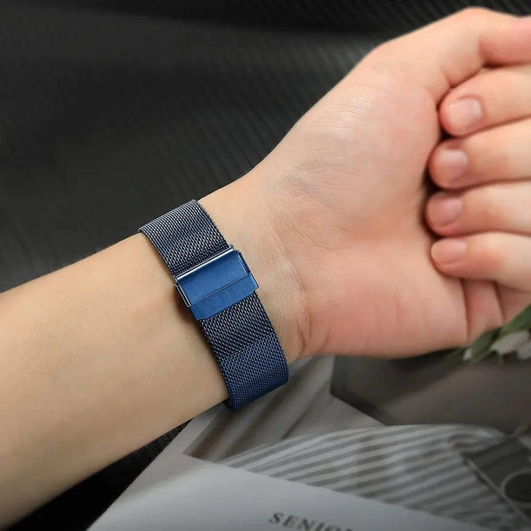 Blue | Milanese Magnetic Loop Strap for Smartwatch | Stainless Steel Band | 42mm / 44mm / 45mm
