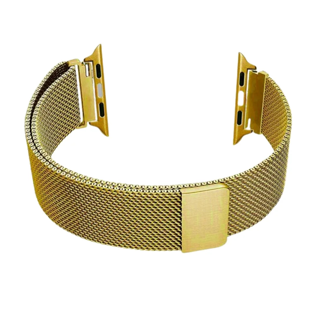 Gold | Milanese Magnetic Loop Strap for Smartwatch | Stainless Steel Band | 42mm / 44mm / 45mm