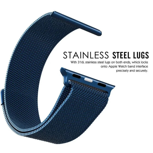 Blue | Milanese Magnetic Loop Strap for Smartwatch | Stainless Steel Band | 42mm / 44mm / 45mm