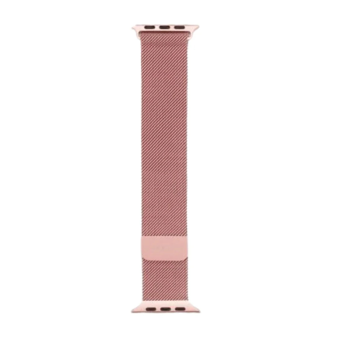 Rose Pink | Milanese Magnetic Loop Strap for Smartwatch | Stainless Steel Band | 42mm / 44mm / 45mm