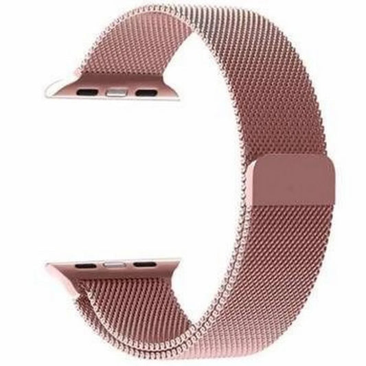 Rose Pink | Milanese Magnetic Loop Strap for Smartwatch | Stainless Steel Band | 42mm / 44mm / 45mm