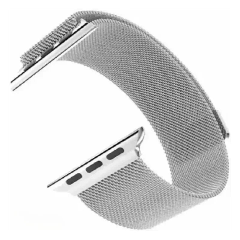 Silver | Milanese Magnetic Loop Strap for Smartwatch | Stainless Steel Band | 42mm / 44mm / 45mm
