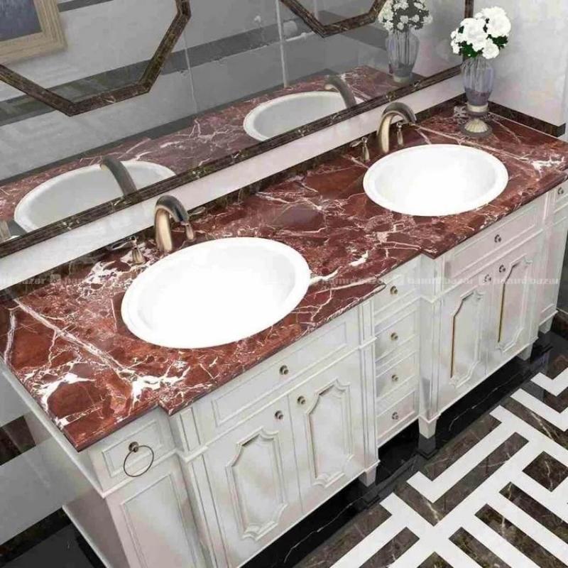 Autumn Brown | Marble Sheet Sticker 60x200cm | Waterproof Self-Adhesive PVC Wallpaper for Furniture Walls